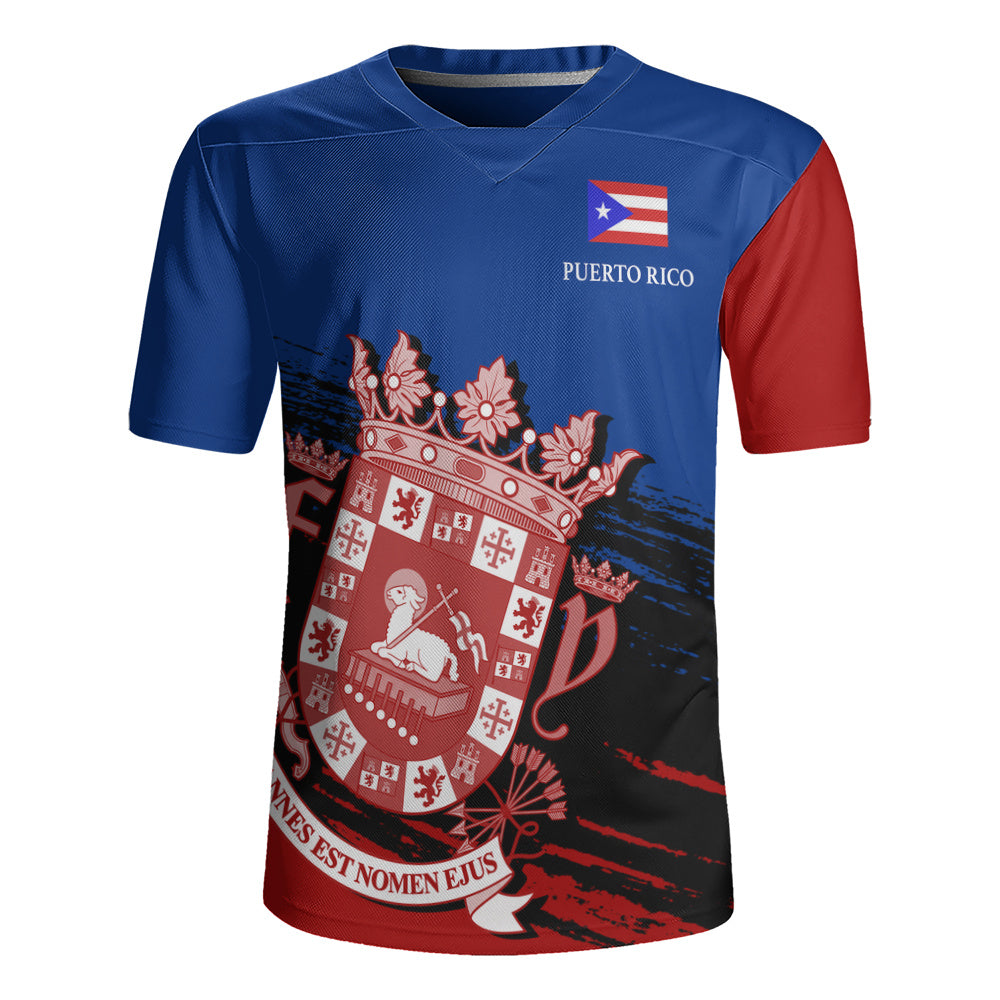 Puerto Rico Rugby Jersey Coat Of Arms Pride Style