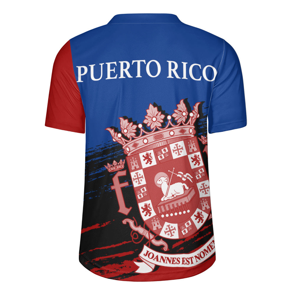 Puerto Rico Rugby Jersey Coat Of Arms Pride Style