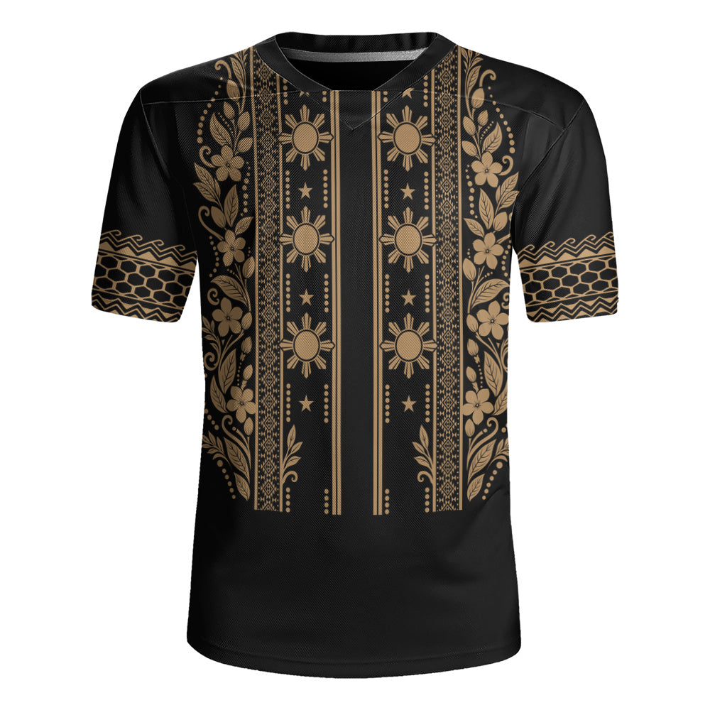 Philippines Filipinos Rugby Jersey Sampaguita With Eagle Sun Filipino Heritage