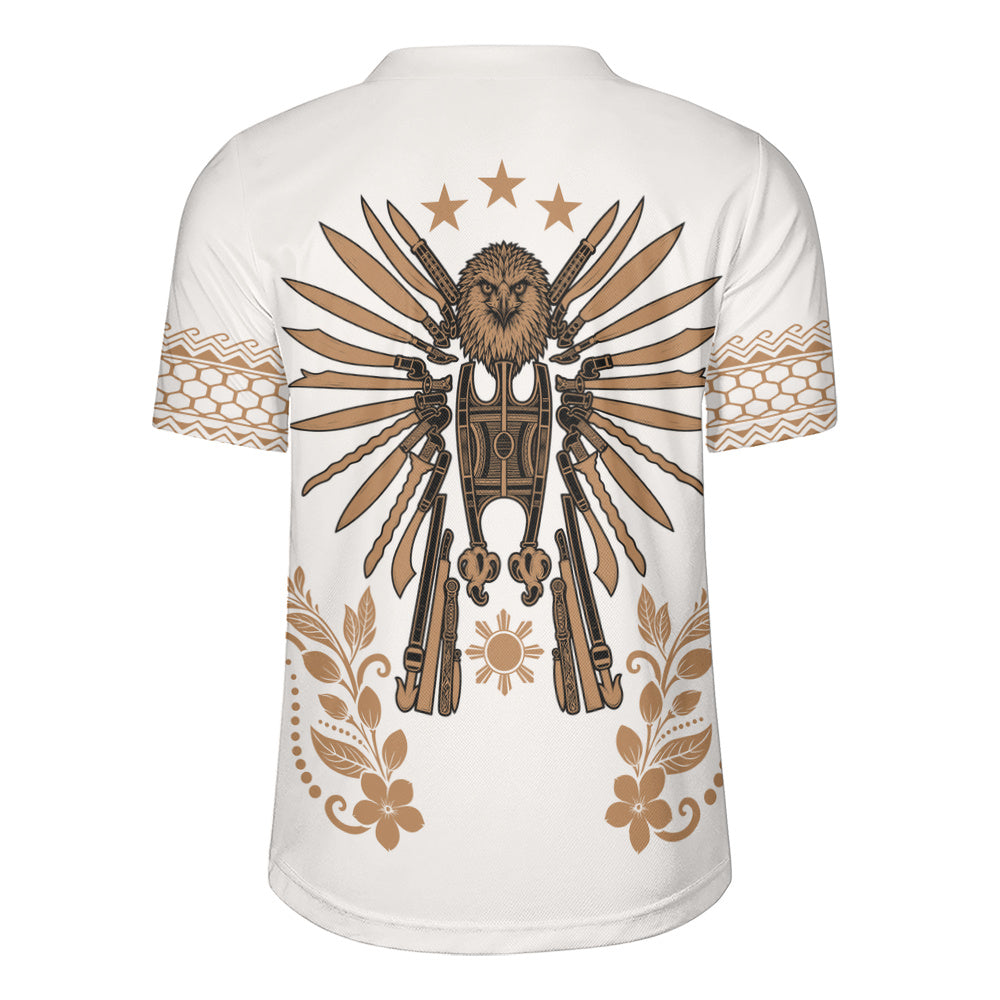 Philippines Filipinos Rugby Jersey Sampaguita With Eagle Sun Filipino Heritage