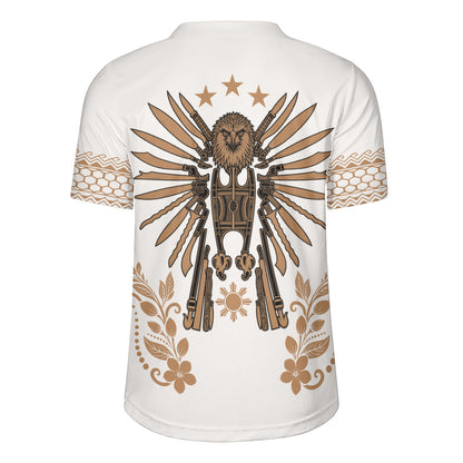 Philippines Filipinos Rugby Jersey Sampaguita With Eagle Sun Filipino Heritage