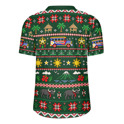 Philippines Filipinos Rugby Jersey Maligayang Pasko Pattern Style