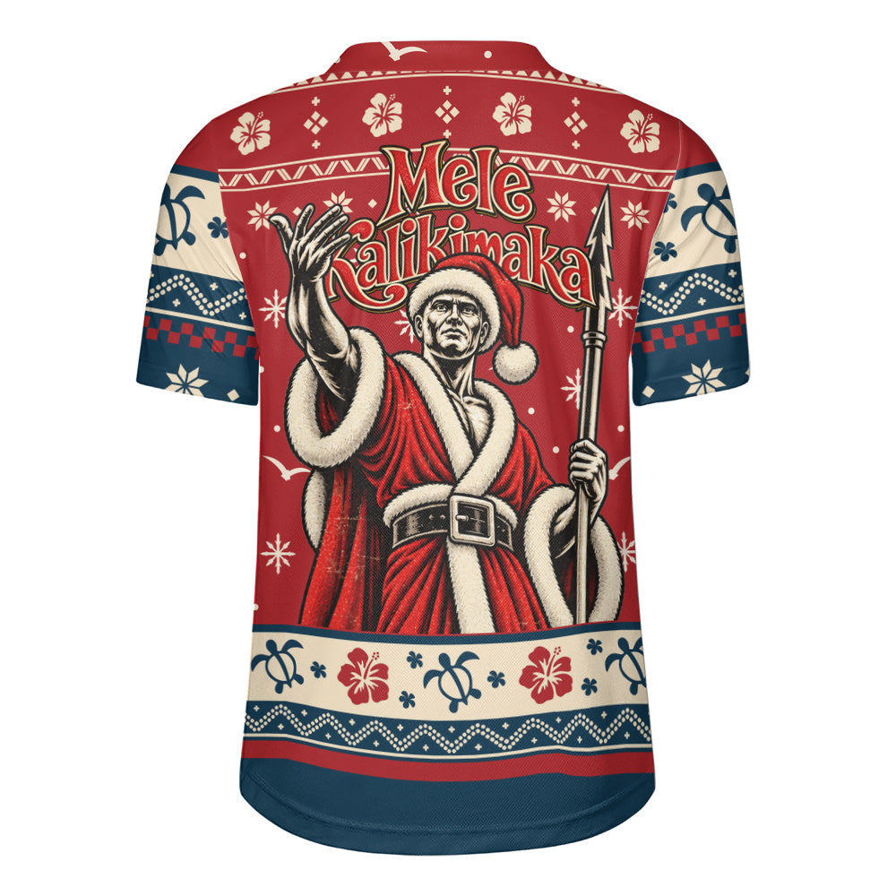 Hawaii Rugby Jersey Ugly Christmas Mele Kalikimaka King Kamehameha