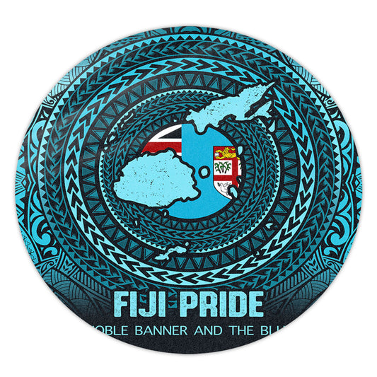 Fiji Round Rug Fiji Noble Banner and The Blue