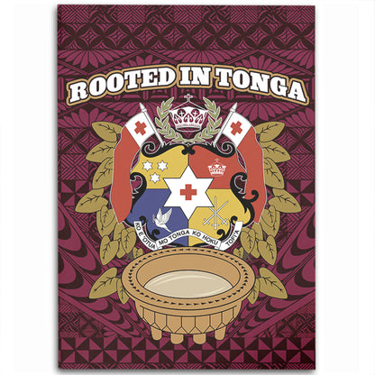 Tonga Area Rug Rooted In Tonga Coat Of Arms Kava Bowl Ngatu Style