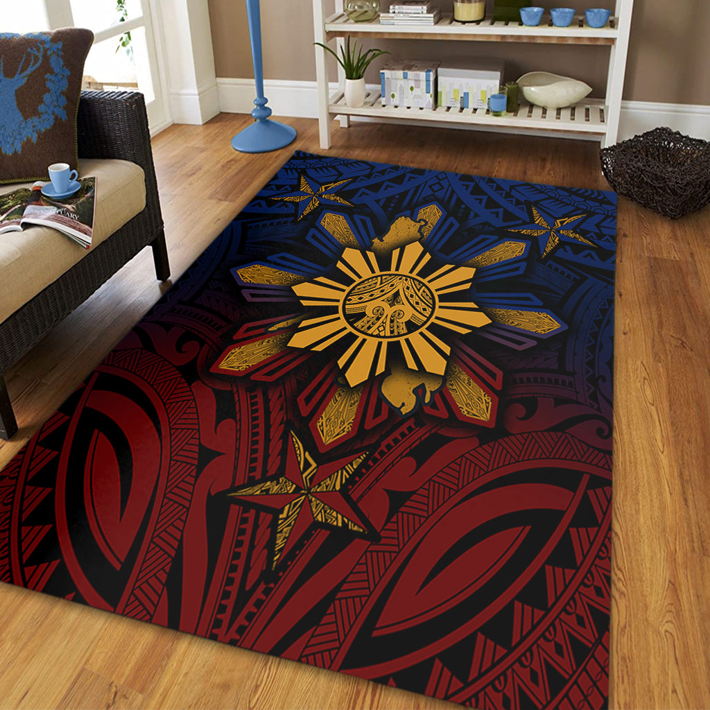 Philippines Filipinos Area Rug Golden Sun Islands Tribal Style