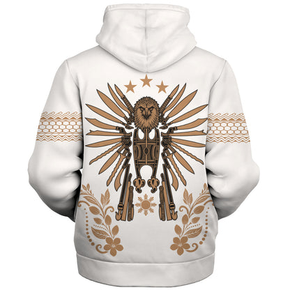 Philippines Filipinos Sherpa Hoodie Sampaguita With Eagle Sun Filipino Heritage