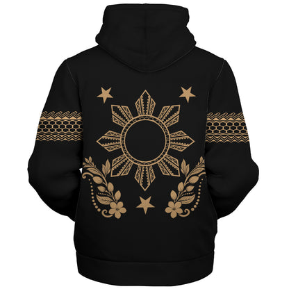 Philippines Filipinos Sherpa Hoodie Sampaguita Sun Filipino Heritage