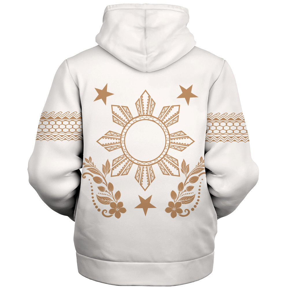 Philippines Filipinos Sherpa Hoodie Sampaguita Sun Filipino Heritage