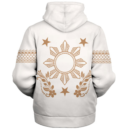 Philippines Filipinos Sherpa Hoodie Sampaguita Sun Filipino Heritage