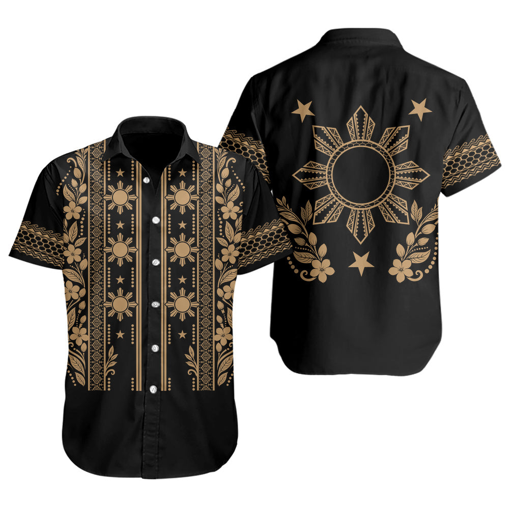 Philippines Filipinos Short Sleeve Shirt Sampaguita Sun Filipino Heritage