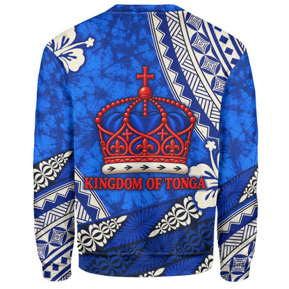 Tonga Sweatshirt Kingdom Crown Polynesian Floral Pride