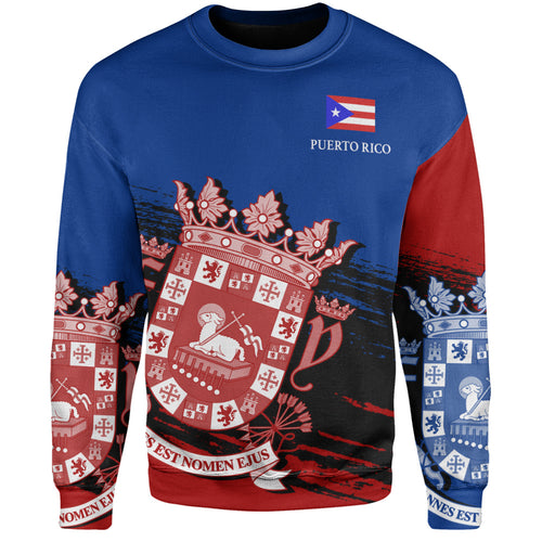 Puerto Rico Sweatshirt Coat Of Arms Pride Style