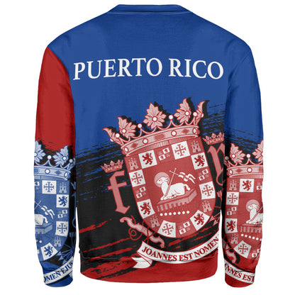 Puerto Rico Sweatshirt Coat Of Arms Pride Style