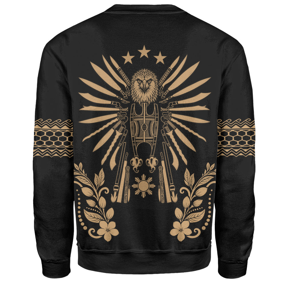 Philippines Filipinos Sweatshirt Sampaguita With Eagle Sun Filipino Heritage
