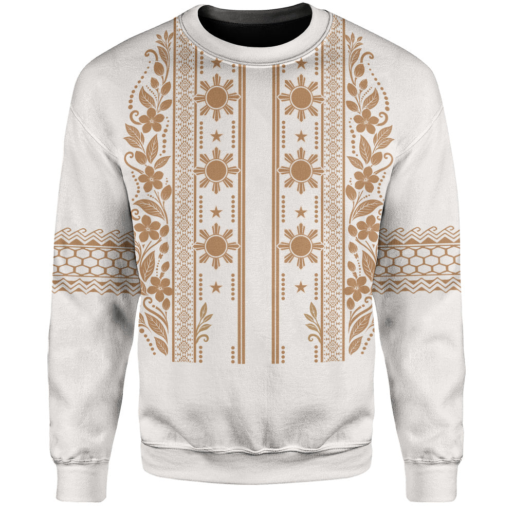 Philippines Filipinos Sweatshirt Sampaguita With Eagle Sun Filipino Heritage