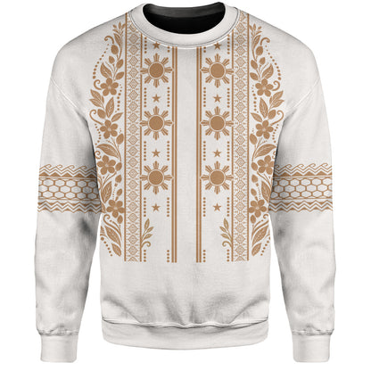 Philippines Filipinos Sweatshirt Sampaguita With Eagle Sun Filipino Heritage