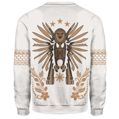 Philippines Filipinos Sweatshirt Sampaguita With Eagle Sun Filipino Heritage