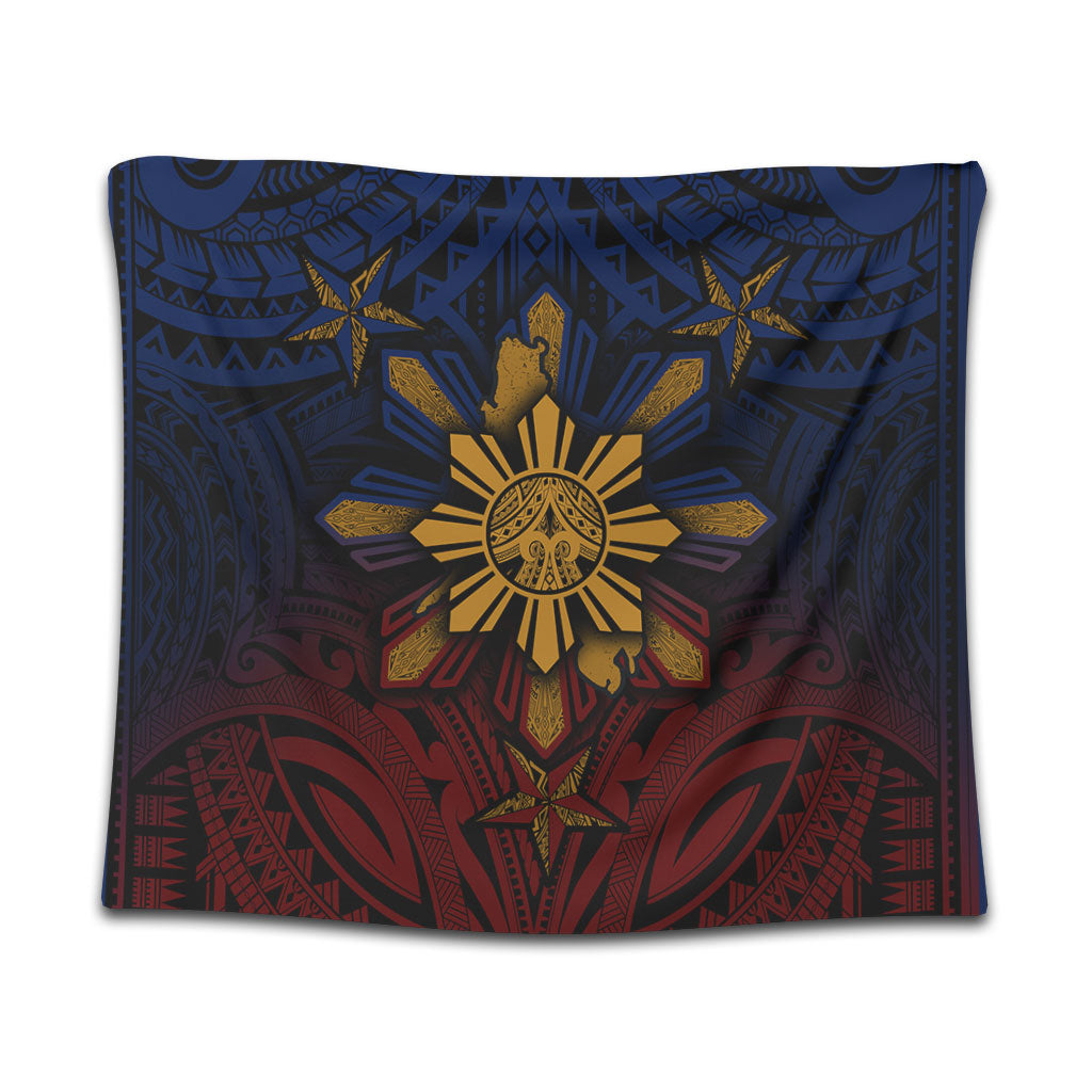 Philippines Filipinos Tapestry Golden Sun Islands Tribal Style