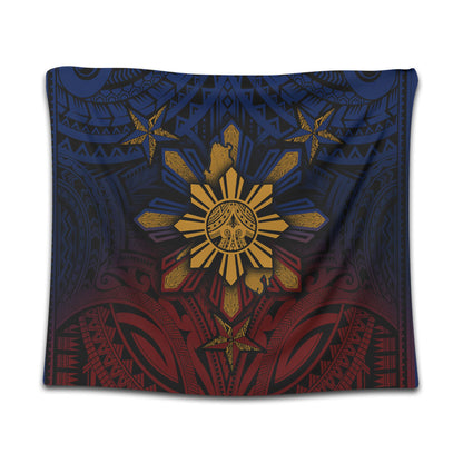 Philippines Filipinos Tapestry Golden Sun Islands Tribal Style