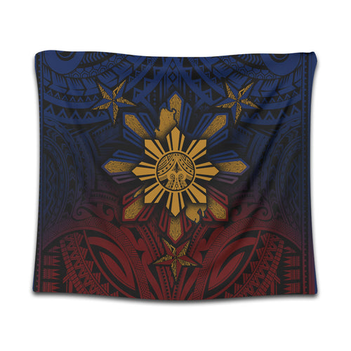 Philippines Filipinos Tapestry Golden Sun Islands Tribal Style