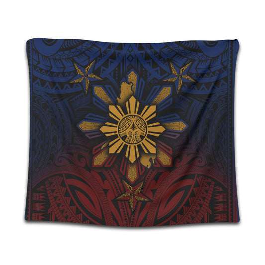 Philippines Filipinos Tapestry Golden Sun Islands Tribal Style