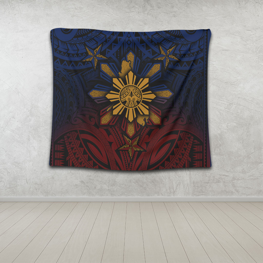 Philippines Filipinos Tapestry Golden Sun Islands Tribal Style