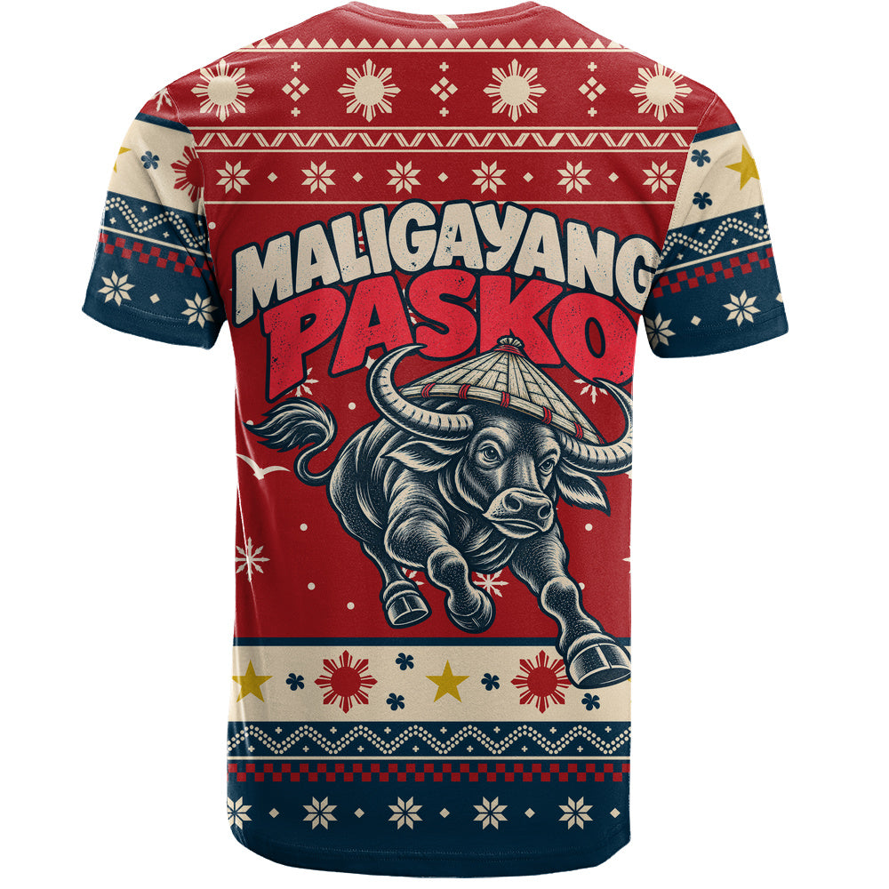 Philippines Filipinos T-Shirt Ugly Christmas Maligayang Pasko Filipino Carabao