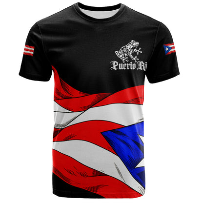 Puerto Rico T-Shirt Coqui Flag Boricua Heritage
