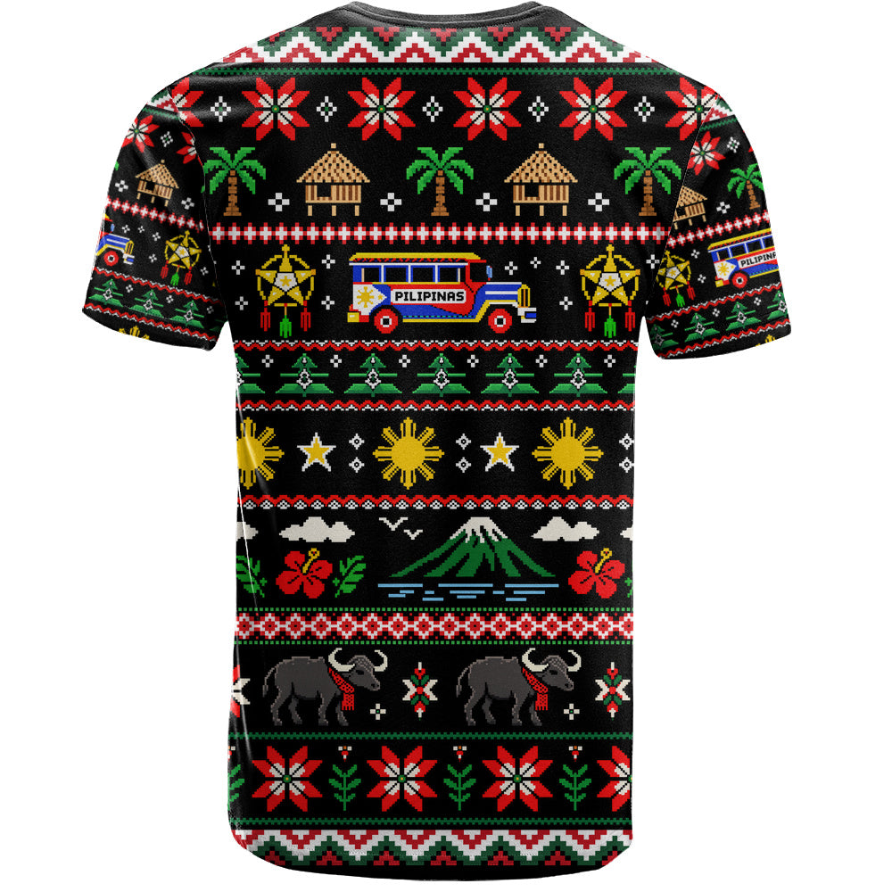 Philippines Filipinos T-Shirt Maligayang Pasko Pattern Style