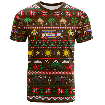 Philippines Filipinos T-Shirt Maligayang Pasko Pattern Style