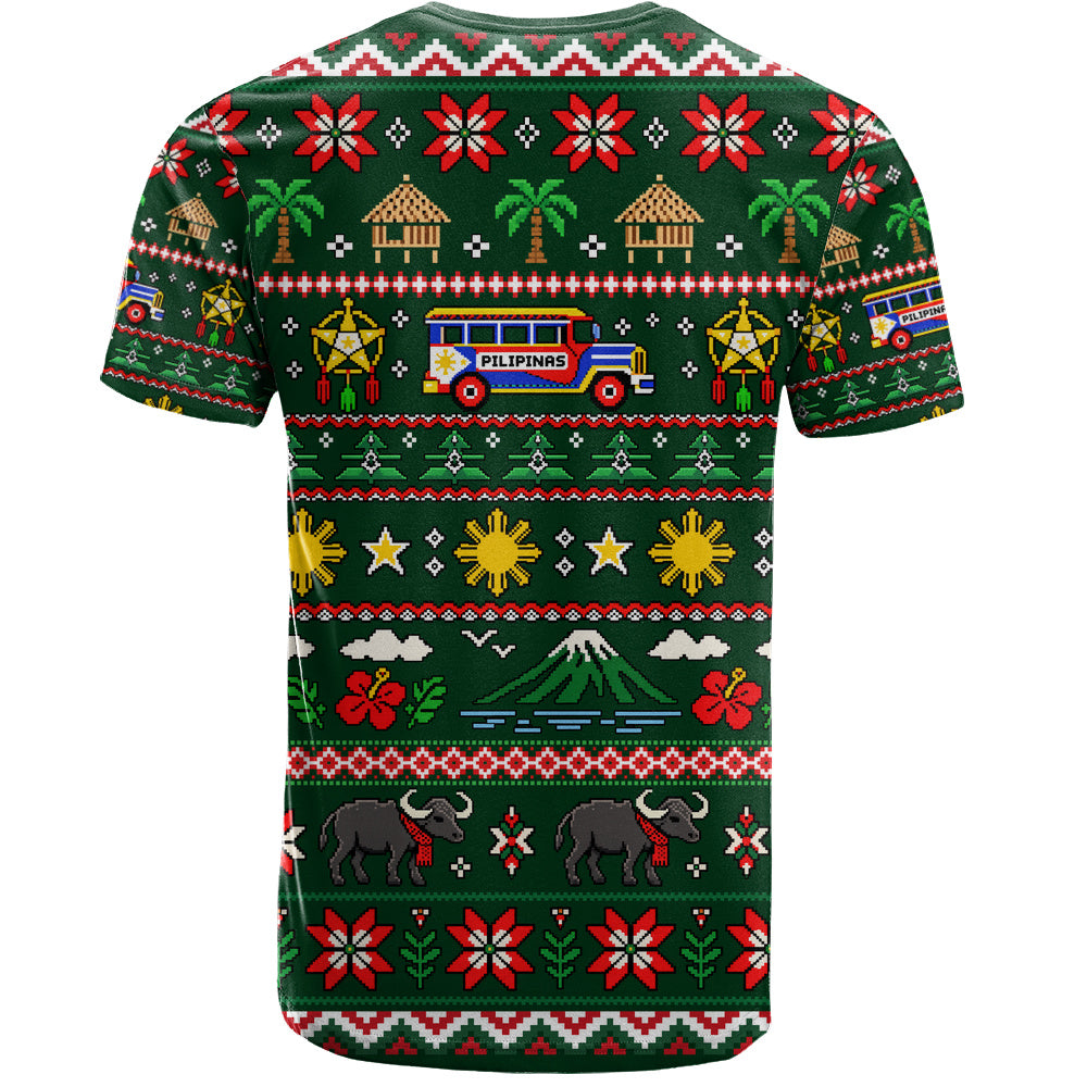 Philippines Filipinos T-Shirt Maligayang Pasko Pattern Style