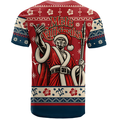 Hawaii T-Shirt Ugly Christmas Mele Kalikimaka King Kamehameha