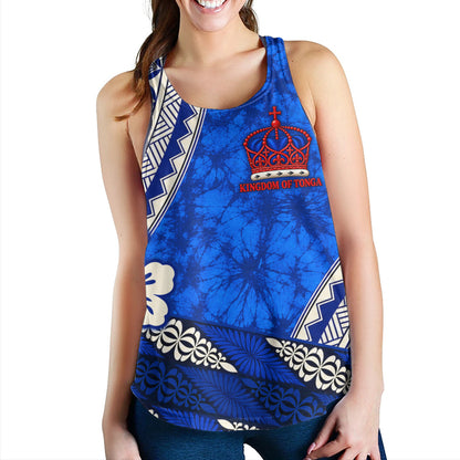 Tonga Women Tank Kingdom Crown Polynesian Floral Pride