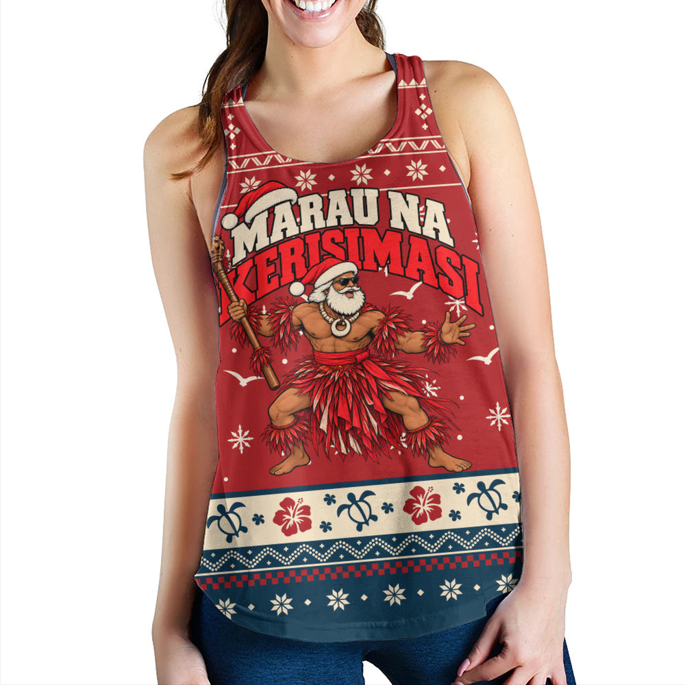 Fiji Women Tank Ugly Christmas Marau na Kerisimasi Fijian Warrior Santa