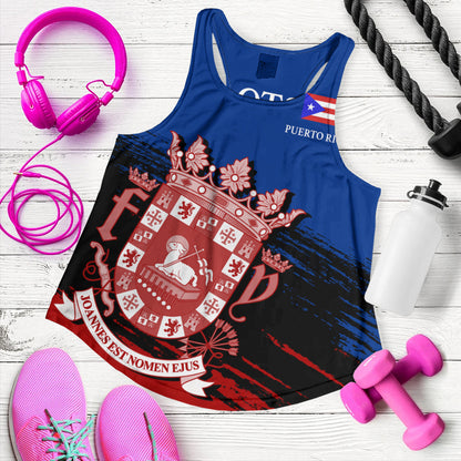 Puerto Rico Women Tank Coat Of Arms Pride Style