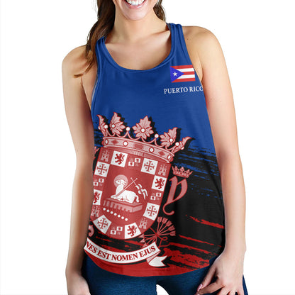 Puerto Rico Women Tank Coat Of Arms Pride Style