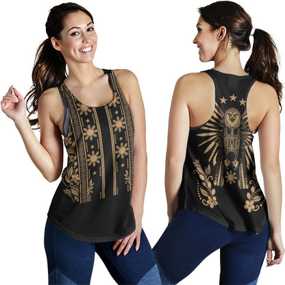 Philippines Filipinos Women Tank Sampaguita With Eagle Sun Filipino Heritage