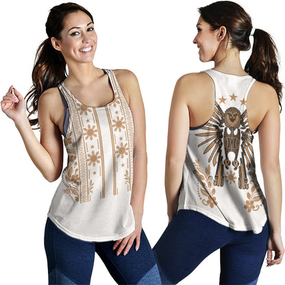 Philippines Filipinos Women Tank Sampaguita With Eagle Sun Filipino Heritage