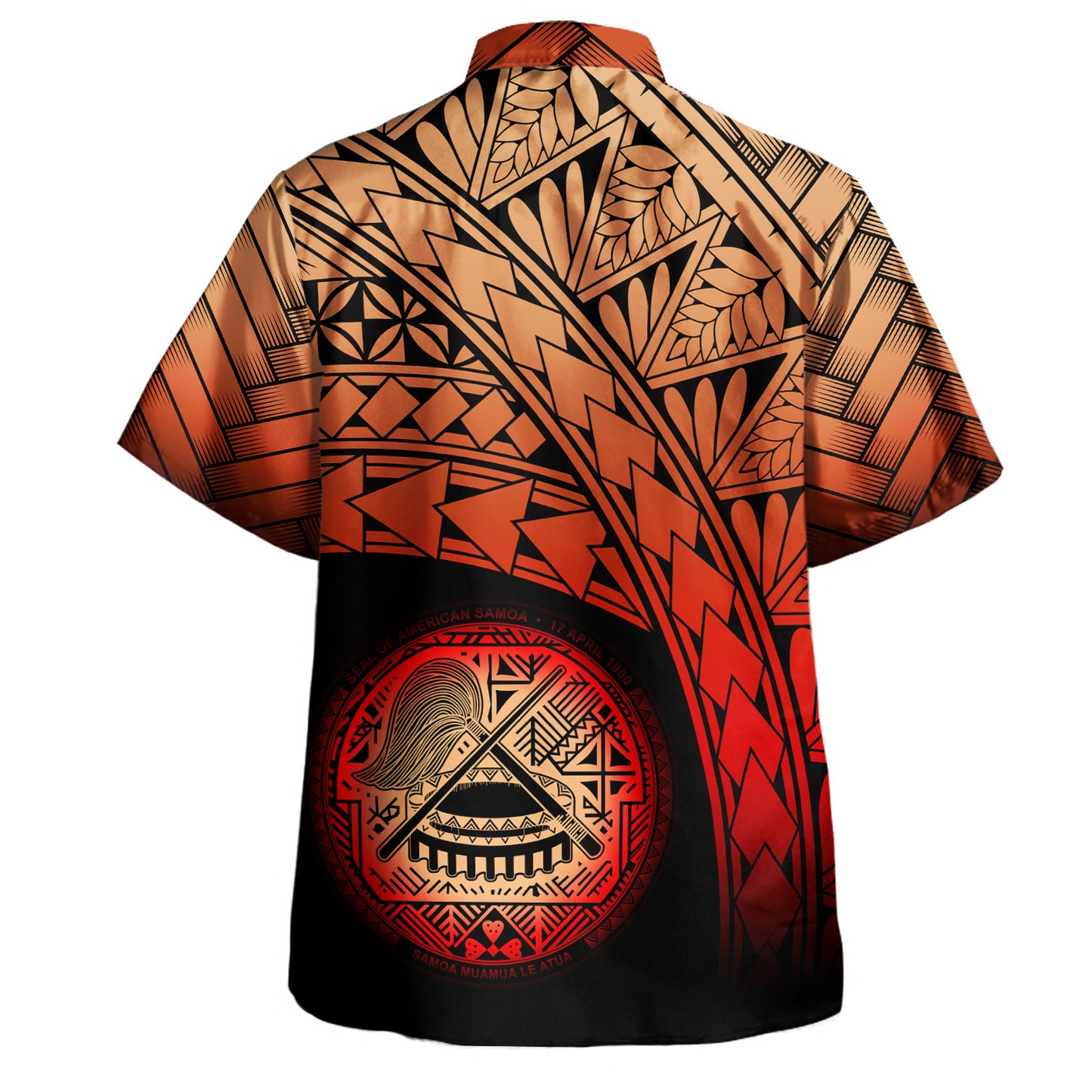 American Samoa Hawaiian Shirt Plumeria Tattoo Tribal