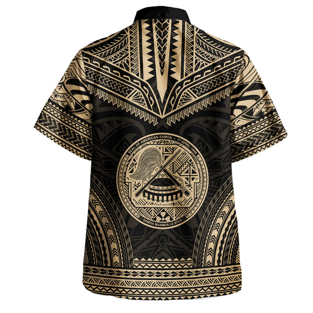 American Samoa Hawaiian Shirt Custom Personalised Polynesian Chief Tattoo