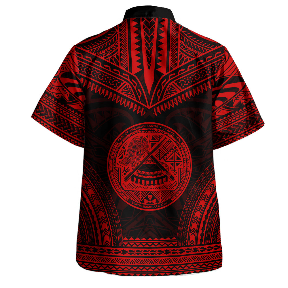American Samoa Hawaiian Shirt Custom Personalised Polynesian Chief Tattoo