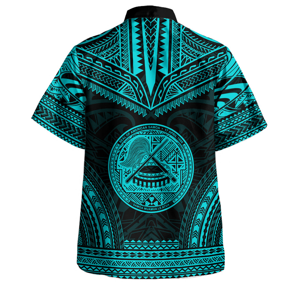 American Samoa Hawaiian Shirt Custom Personalised Polynesian Chief Tattoo