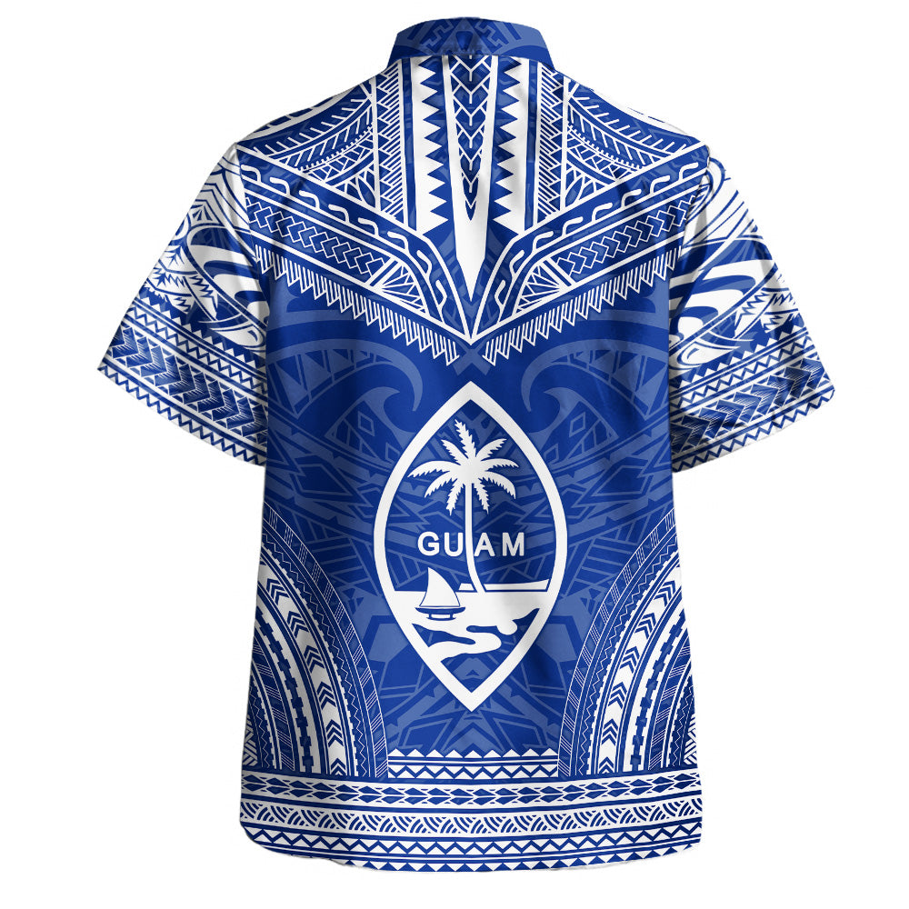Guam Hawaiian Shirt Custom Personalised Polynesian Chief Tattoo