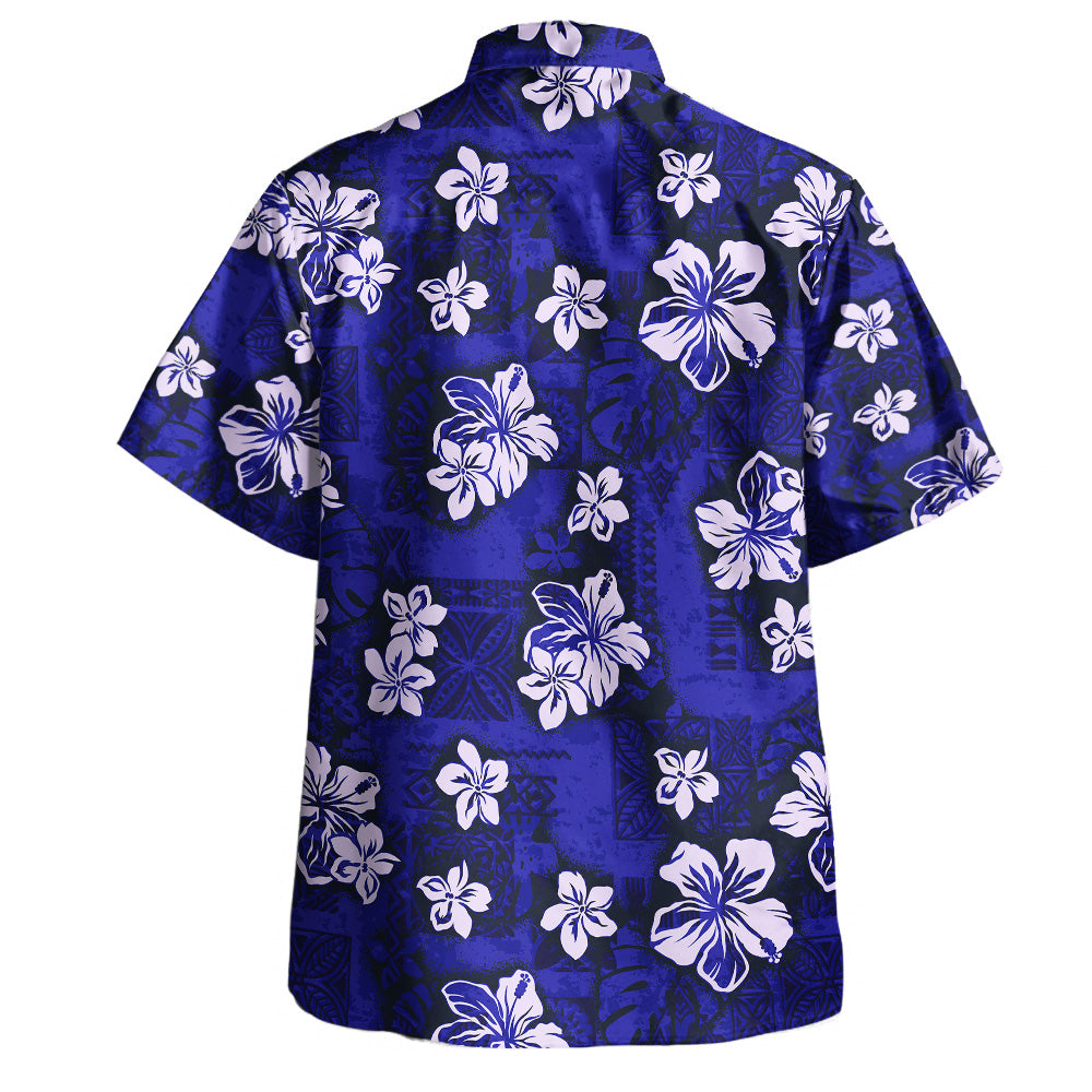 Hawaii Hawaiian Shirt Polynesian Tribal And Hibiscus Vintage