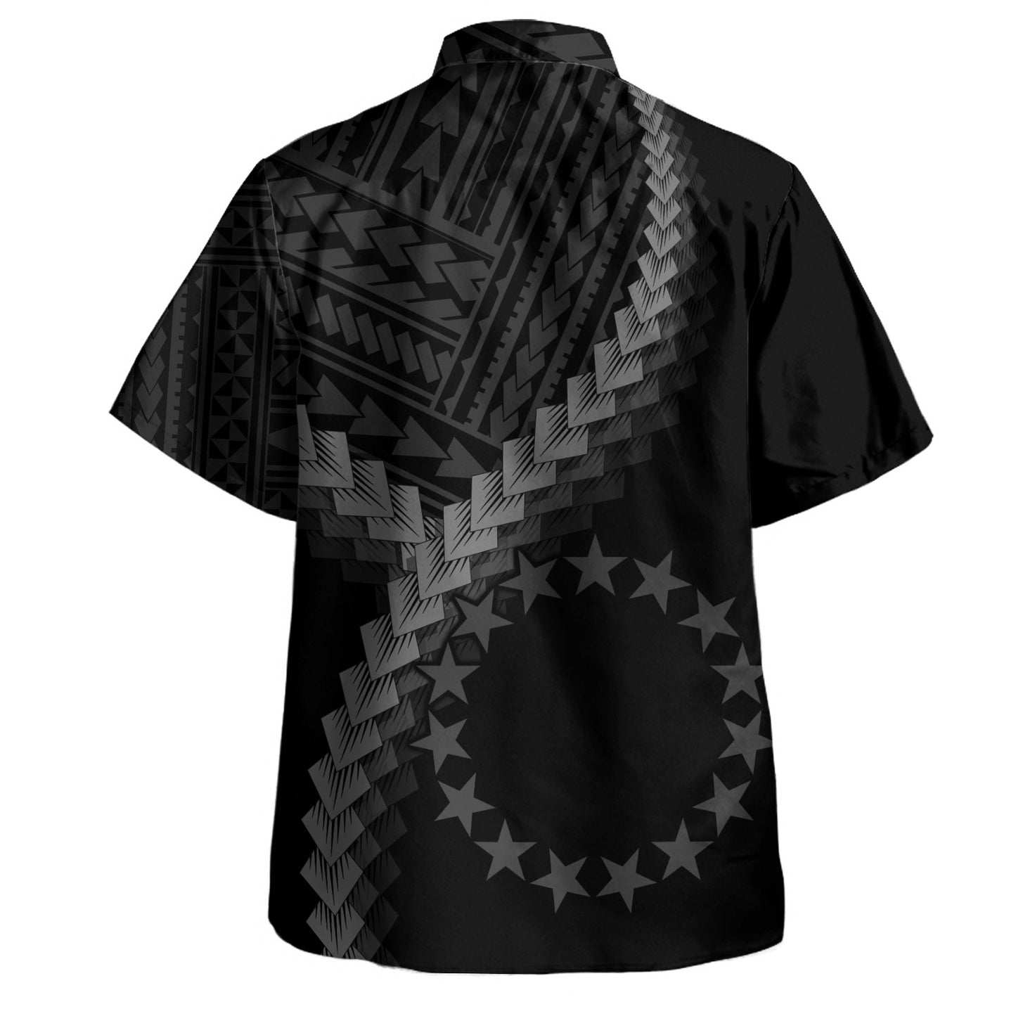 Cook Islands Hawaiian Shirt Coat Of Arm Polynesian Tattoo Style