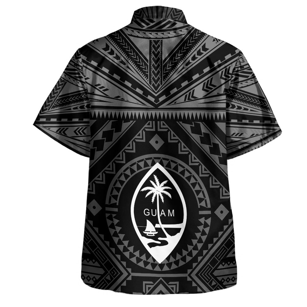Guam Custom Hawaiian Shirt Polynesian Tattoo Style