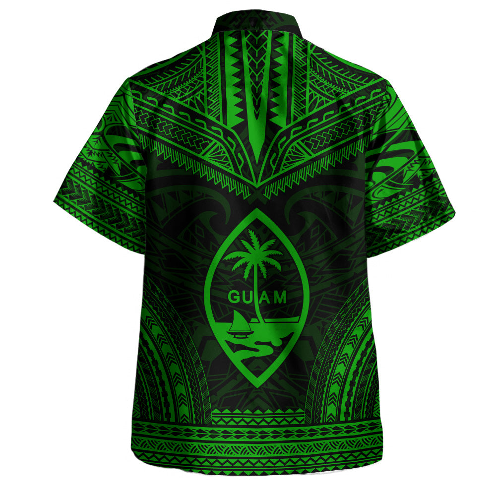Guam Hawaiian Shirt Custom Personalised Polynesian Chief Tattoo