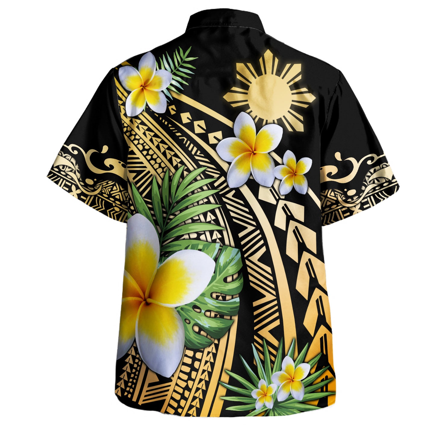 Philippines Filipinos Hawaiian Shirt Plumeria Polynesian Pattern