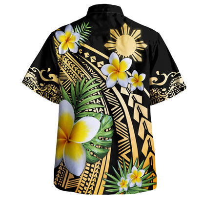 Philippines Filipinos Hawaiian Shirt Plumeria Polynesian Pattern